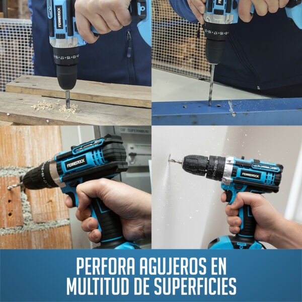 BRICOSET TALADRO PERCUTOR + HERRAMIENTAS - Imagen 4