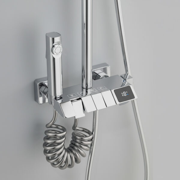 DUCHA COMPLETA SEL.BOTON DISPLAY CROMADA - Imagen 5