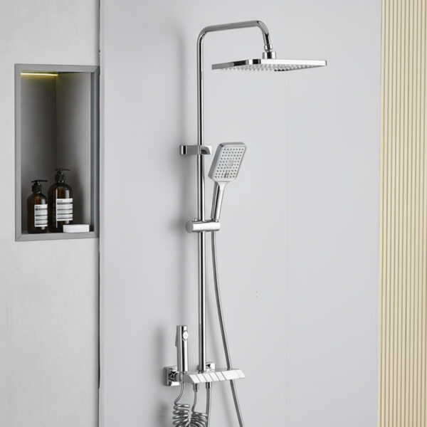DUCHA COMPLETA SEL.BOTON DISPLAY CROMADA - Imagen 10