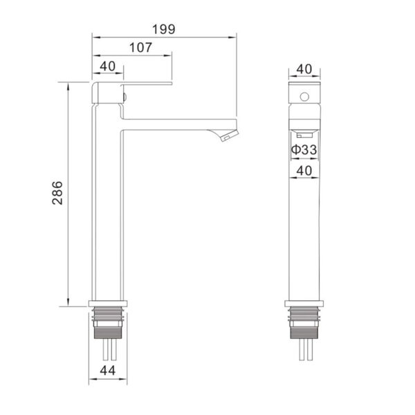 GRIFO MONOMANDO GRIS ALTO LAVABO - Imagen 9