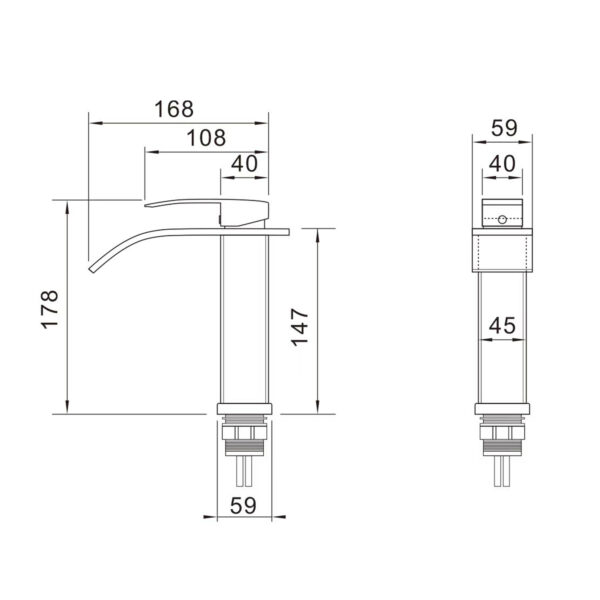 GRIFO MONOMANDO CROMO LAVABO FNK - Imagen 6