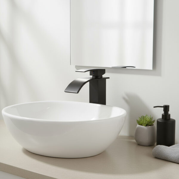 GRIFO MONOMANDO NEGRO LAVABO FNK - Imagen 7