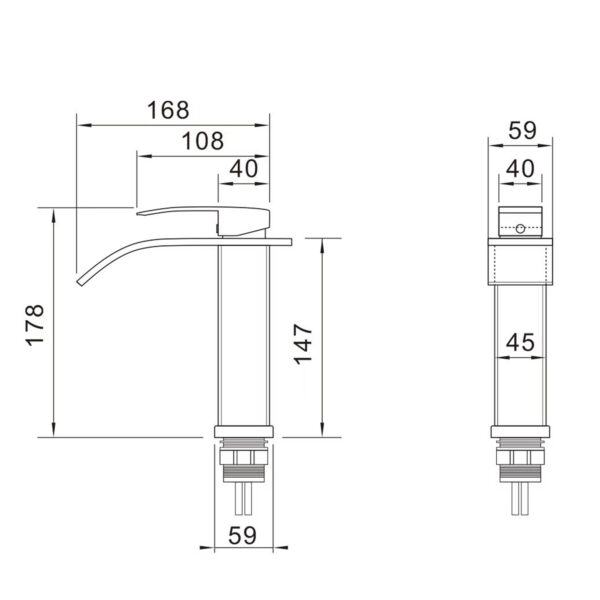 GRIFO MONOMANDO GRIS LAVABO FNK - Imagen 6