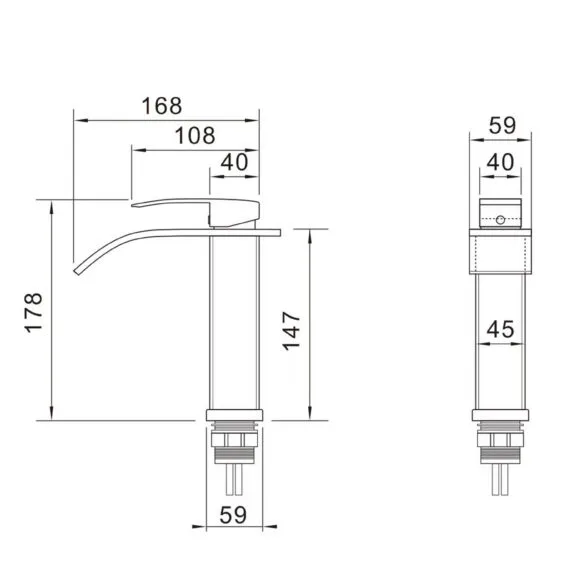 GRIFO MONOMANDO GRIS LAVABO FNK - Imagen 6