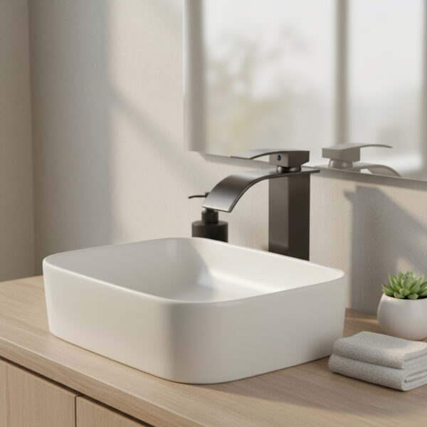 GRIFO MONOMANDO GRIS LAVABO FNK - Imagen 7