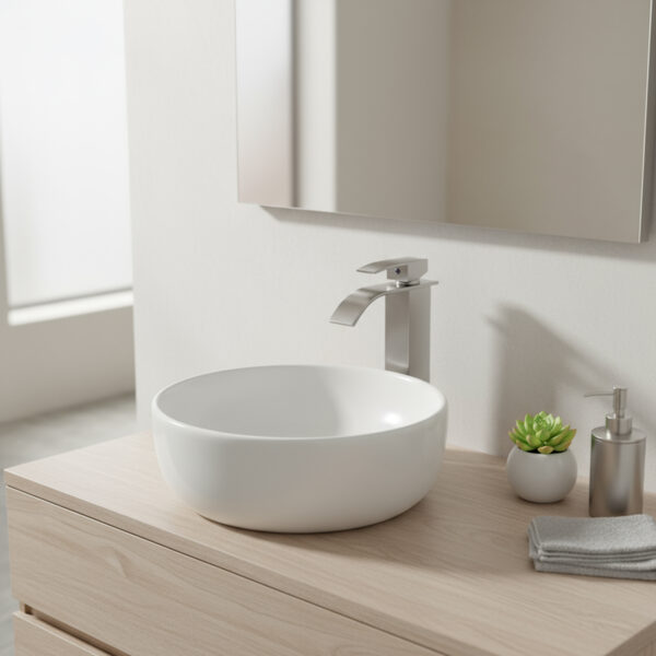 GRIFO MONOMANDO GRIS LAVABO FNK - Imagen 7