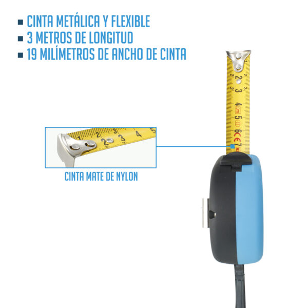 FLEXÓMETRO SERIE Q C/FRENO 3M X19MM FSK - Imagen 3