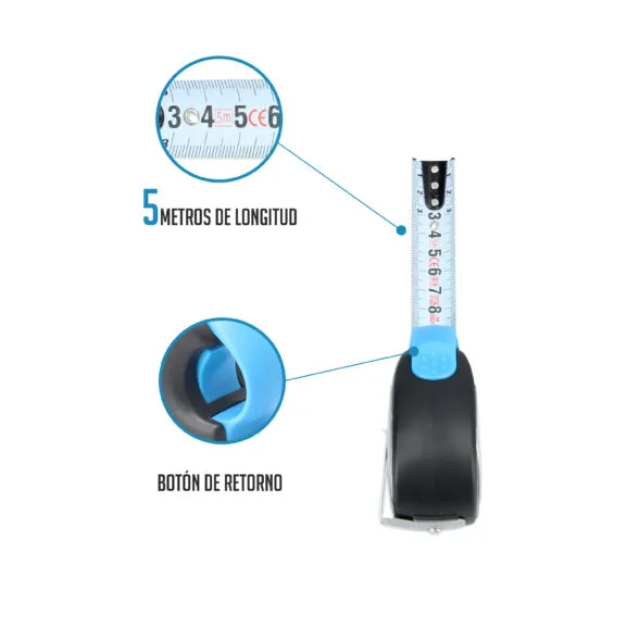 FLEXÓMETRO SERIE ST. 5MX25MM ACERO INOX. - Imagen 5