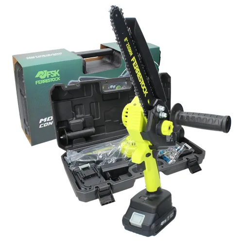 Mini Motosierra Brushless 21V 8" con 2 Baterías de 2,0 Ah