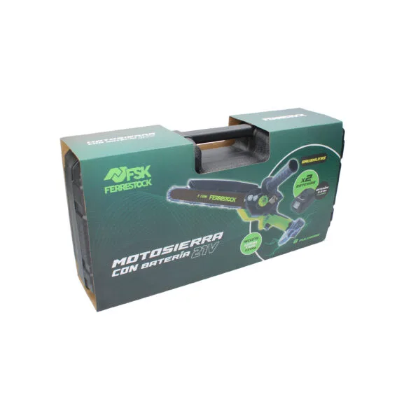 Mini Motosierra Brushless 21V 8" con 2 Baterías de 2,0 Ah - Imagen 11