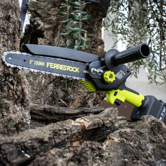 Mini Motosierra Brushless 21V 8" con 2 Baterías de 2,0 Ah - Imagen 12