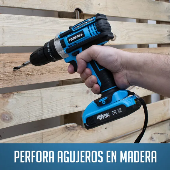TALADRO PERCUTOR 21V 1,5 AH 25 PCS FSK - Imagen 3