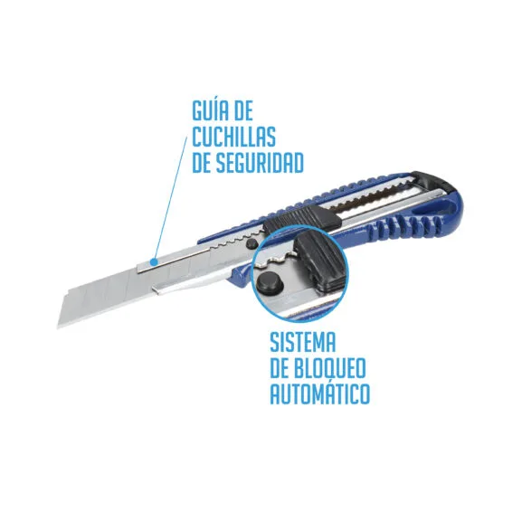 CÚTER ALUMINIO AZUL 18MM FSK - Imagen 3