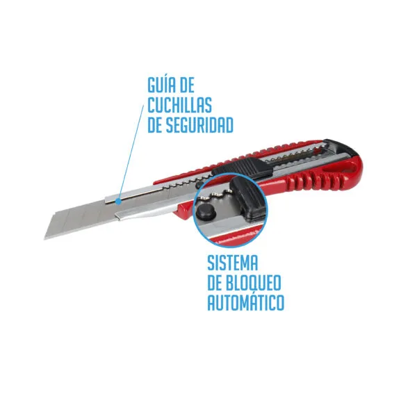 CÚTER ALUMINIO ROJO 18MM FSK - Imagen 3