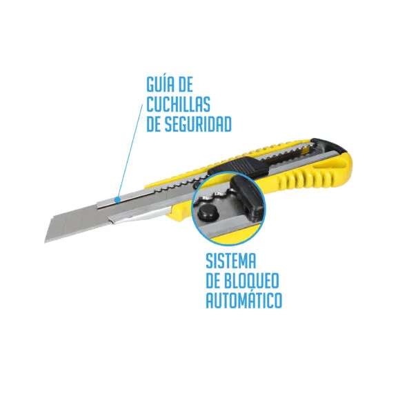 CÚTER ALUMINIO AMARILLO 18MM FSK - Imagen 3