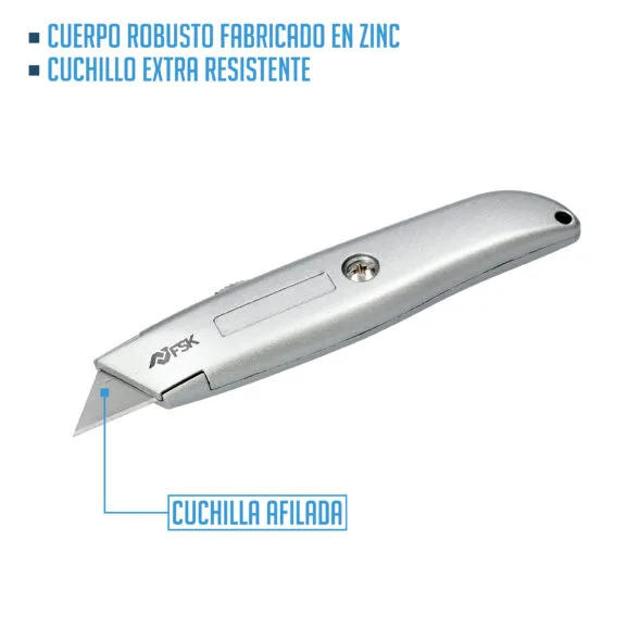CÚTER CUCHILLO METÁLICO ZINC - Imagen 3