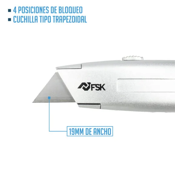 CÚTER CUCHILLO METÁLICO ZINC - Imagen 4